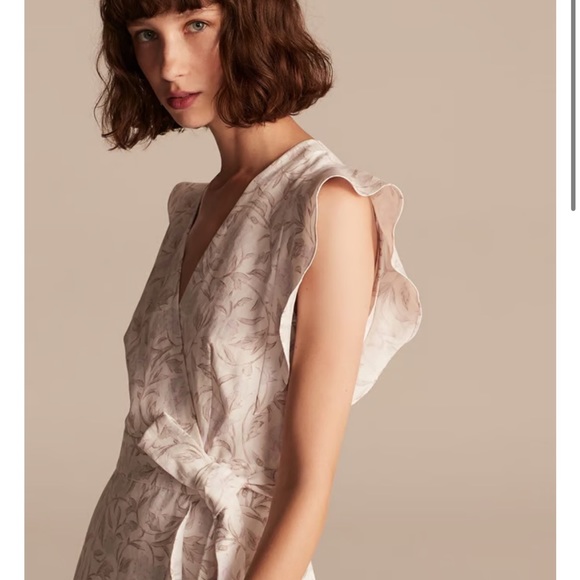 NWT Rebecca Taylor Zadie Floral Wrap Dress Pink Size 8 - Picture 2 of 7